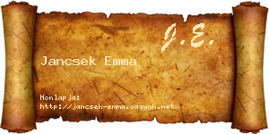 Jancsek Emma névjegykártya